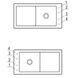 thumbnail of Villeroy&Boch Rechteckiges Spülbecken, Keramikspüle Timeline 60 Ivory, 100x51cm, reversibel
