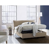 thumbnail of Dmora Letto matrimoniale Cloe, Letto contenitore sfoderabile con testiera e giroletto contenitore imbottiti, adatto per materasso Cm 160x200, Beige
