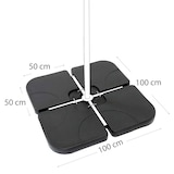 thumbnail of Aktive Garden Soporte parasol rellenable cuadrado 4 piezas
