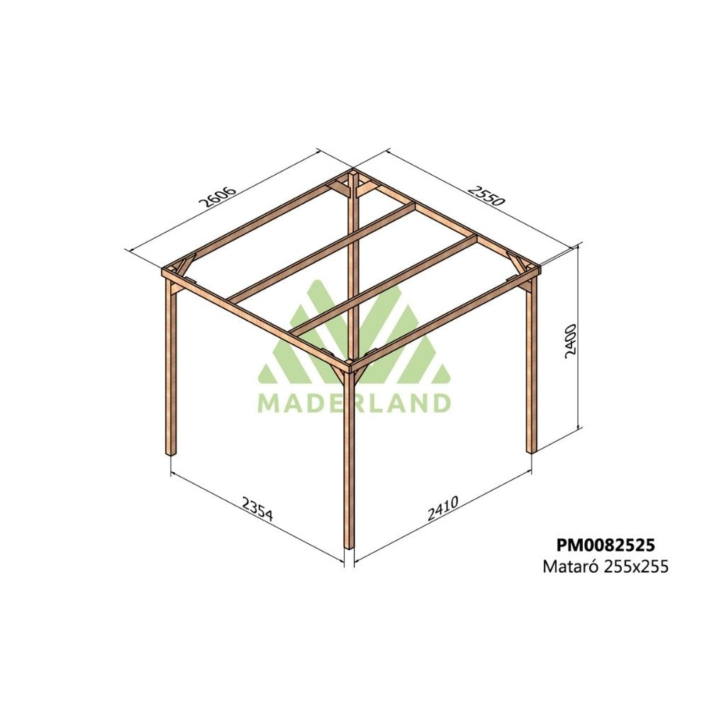 Pérgola de Madera Maciza Mataró (Maderland) - Gardeneas