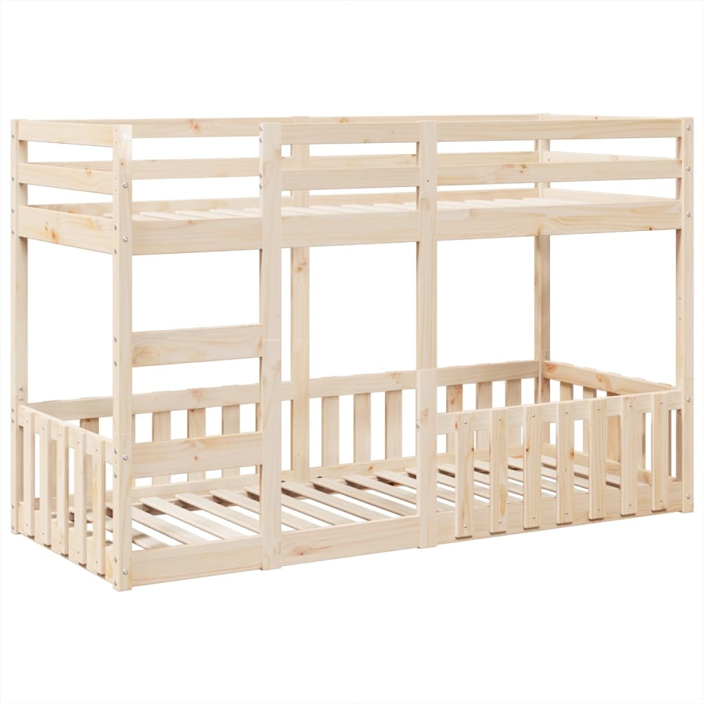 vidaXL Etagenbett 75x190 cm Massivholz Kiefer