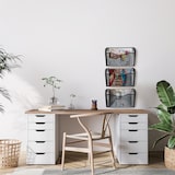 thumbnail of Relaxdays Zeitschriftenhalter Wand, 3er Set, A4, Eisen, HBT: 22 x 35,5 x 8,5 cm, Magazinhalter, Zeitungshalter, schwarz