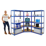 thumbnail of Mega Deal 1x Eckregal + 2x Schwerlastregal Slim Elephant S, Blau