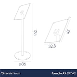 thumbnail of Danieli Store | Expositor publicitario de acrilico de pie con Soporte para Carteles A3 con Cierre magnético | Soporte para Menu de Exterior Poster A3