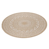 thumbnail of Teppich Outdoor Vintage Wetterfest Waschbar Strapazierfähig Balkon Terrasse Küche OEKO-TEX Rund Beige 120x120 cm – LOCARNO von Kadima Design