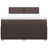 thumbnail of vidaXL Boxspringbett mit Matratze Dunkelbraun 160x200 cm Stoff