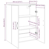 thumbnail of vidaXL Wandschrank Schwarz Eichen-Optik 69.5 x 34 x 90 cm