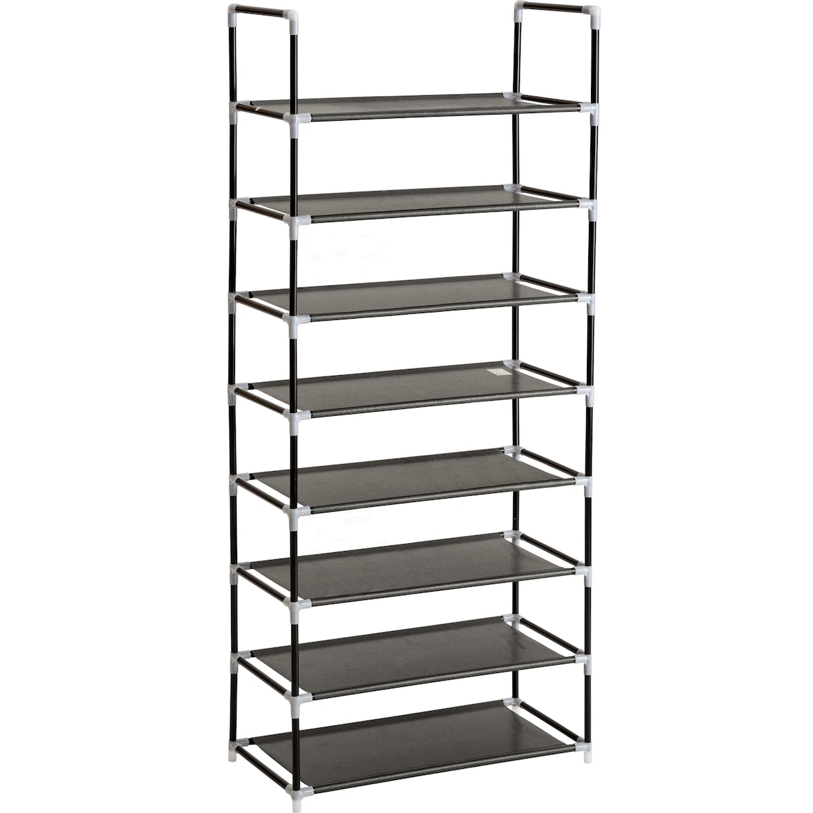 tectake Scarpiera con 8 ripiani 60 x 136,5 x 29,5 cm - nero - 402105