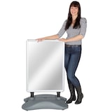 thumbnail of tectake Panneau publicitaire double face A1 avec base lestable - gris - 400981