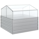 thumbnail of vidaXL Garten-Hochbeet mit Gewächshaus 100x100x85 cm Silber