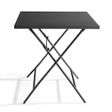 thumbnail of Table de terrasse pliante carrée en acier gris - Oviala