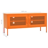 thumbnail of Helloshop26 - Meuble TV multimédia étagère télévision buffet téléviseur salle à manger salon chambre 105 x 35 x 50 cm Acier orange 02_0025691