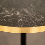 thumbnail of Restootab - Tavolo alto stile bistrot Ø70cm laminato marmo nero canti ottone