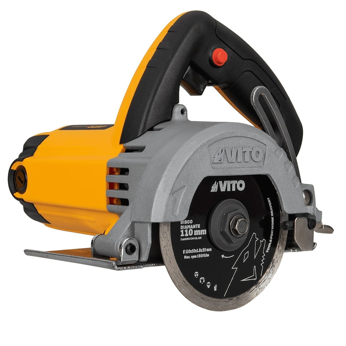 Serra de telha 1550W Disco 110mm Corte 34mm Punho macio VITO