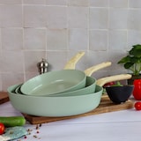 thumbnail of Menastyl - Poêle 24cm colorama celadon - en aluminium - revêtement antiadhésif en céramique