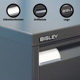 thumbnail of BISLEY Hängeregistraturschrank mit Schloss aus Metall in silber, 4 Schubladen, einbahnig - Hängeregisterschrank abschließbar, Hängeregistratur für