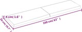 thumbnail of vidaXL Waschtischplatte Hellbraun 160x50x(2-4) cm Massivholz Behandelt