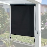 thumbnail of Toldo vertical HWC-F42, toldo vertical protección de la intimidad estor enrollable exterior, tejido protección UV 50 ~ 250x140cm, negro