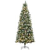 thumbnail of HOMCOM Árvore de Natal Artificial 230 cm com Luzes LED Altura com 1051 Ramos 45 Pinhas e Base Dobrável Ø100x230 cm Verde
