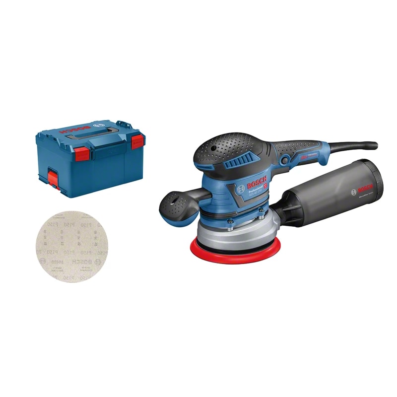 Bosch GEX 40-150 PROFESSIONAL Tellerschleifer 12000 RPM 24000 OPM Schwarz, Blau, Grau, Rot 400 W