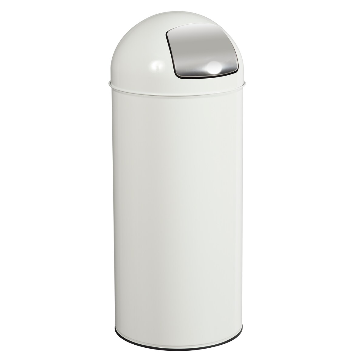 ROSSIGNOL Poubelle 45L avec couvercle à trappe PUSH blanc