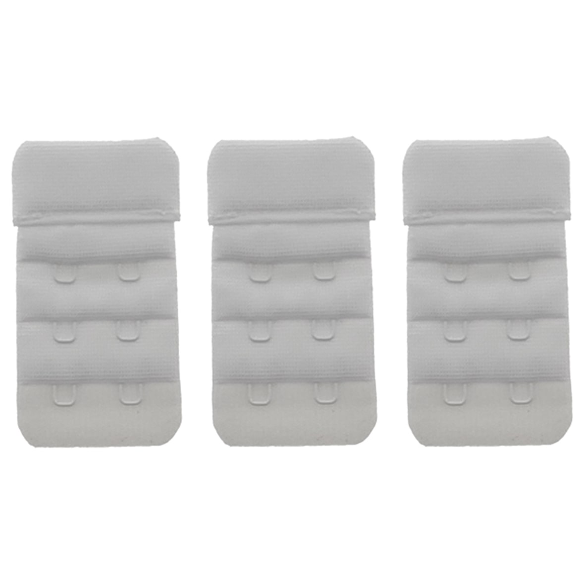 BH Verlängerungen 2-reihig, 32mm, 3er Set Weiß - Wäsche Verschluss Adapter