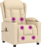 thumbnail of vidaXL Massagesessel Creme Stoff
