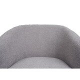 thumbnail of Lounge-Sessel HWC-J76, Cocktailsessel Sessel drehbar, Bouclé Stoff Metall ~ hellgrau