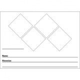 thumbnail of Aufkleber I Gefahrstoffetikett zum Selbstkleben und Beschriften, für 4 Piktos, Folie, 148x105mm, 4/Bogen