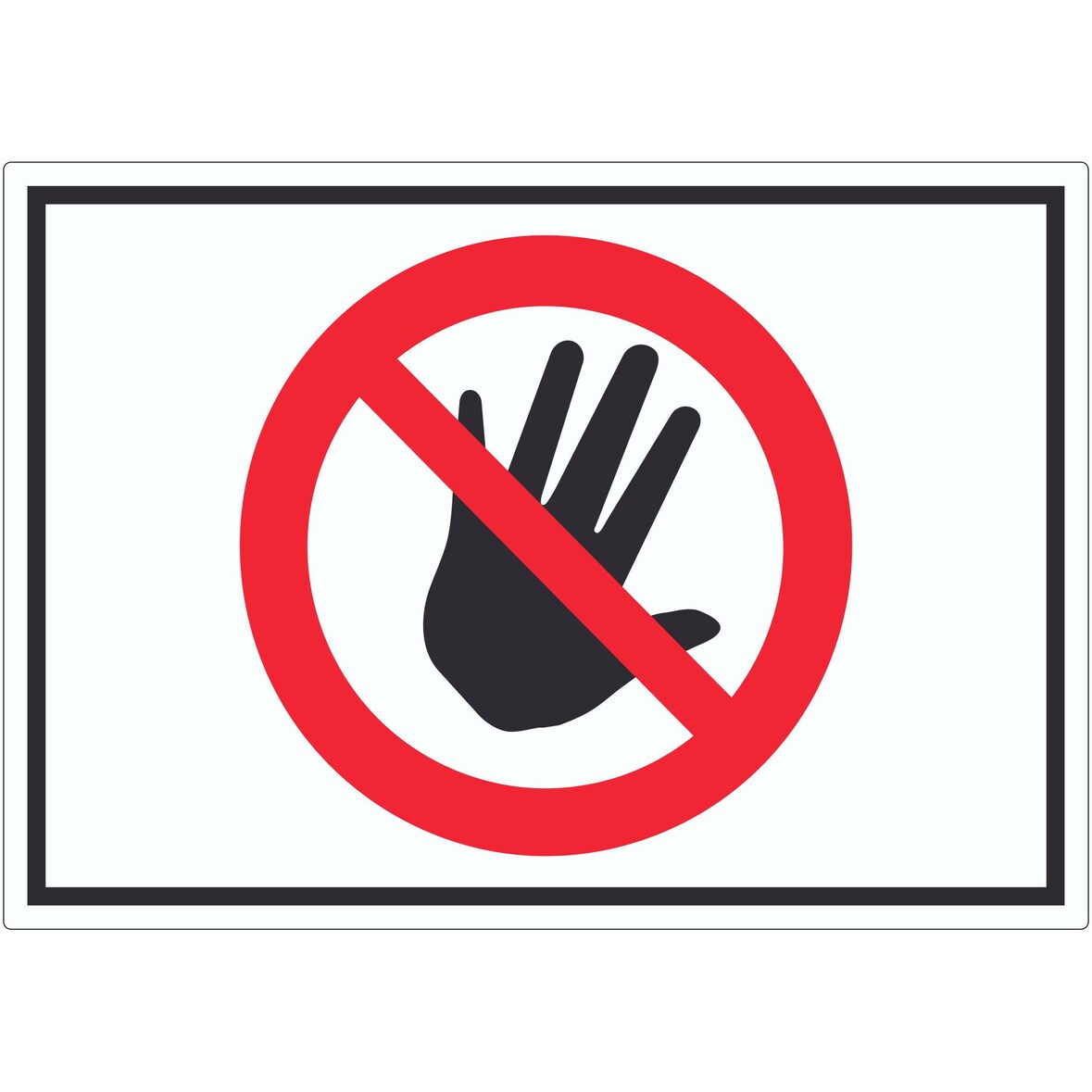 Bitte nicht anfassen Symbol Aufkleber A2 (420x594mm)