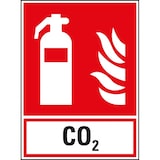 thumbnail of Aufkleber I Brandschutz-Kombischild Feuerlöscher CO2, Folie, selbstklebend, 200x270mm, ASR A1.3, DIN EN ISO 7010 F001