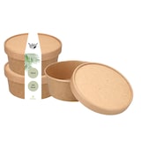 thumbnail of DeinPack 300 Salatschalen 750ml  to go Schalen mit Deckel braun rund