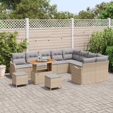 thumbnail of vidaXL Garten-Sofa-Set mit Kissen mit Kissen 12 pcs Beige und Hellgrau