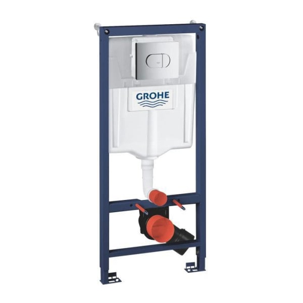 GROHE Bâti Support WC Solido 3 en 1, 1,20m, Bâti Support Encastré, Plaque de Commande double boutons, Réservoir 6-9 Litres, Grohe