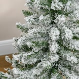 thumbnail of HOMCOM Árvore de Natal Artificial 120cm com Neve Ignífugo com 200 Ramos Folhas de PVC Base Dobrável e Suporte Metálico Decoração de Natal