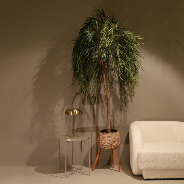 Salice piangente artificiale 180 cm - Naturing Monde - Per interni - Alta qualità - Tronco naturale