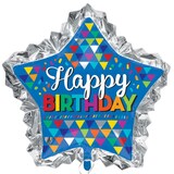thumbnail of Folienballon Happy Birthday bunt Stern