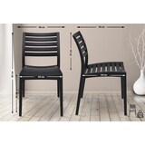 thumbnail of Set van 2 Stapelbare Tuinstoelen Ares zwart