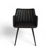 thumbnail of Fauteuil d'intérieur MILAN - Similicuir Noir et Tissu Gris
