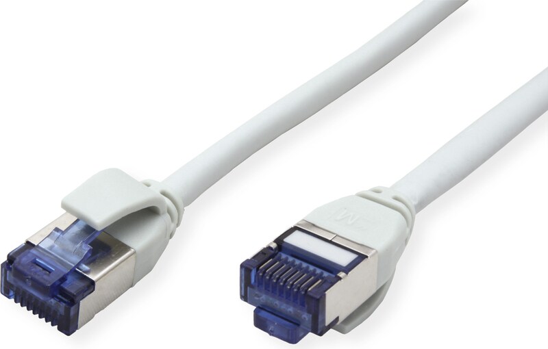 ROLINE Patchkabel Kat.6A (Class EA) S/FTP (PiMF) , LSOH, PoE, grijs, 0 ...
