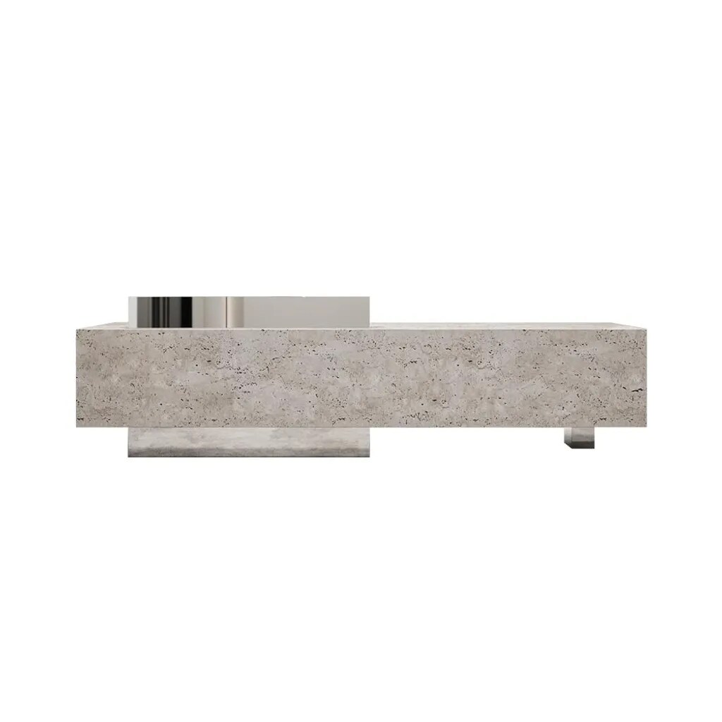 Empfangstresen, Bar, Holz- und Metalldesign, kommerzieller Empfangstresen, geeignet für Café und Geschäft 280×60×100cm【DLSA280】