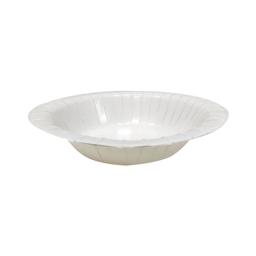 Schachtel mit 500 weißen, fettabweisenden Pappschüsseln, 19 cm, 250 g, Modell Europa