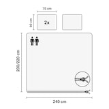 thumbnail of DoubleDry Dekbedovertrek Teddy Fleece - Lits Jumeaux 240x220 cm + 2 Kussenslopen - Zacht & Huidvriendelijk - Antraciet