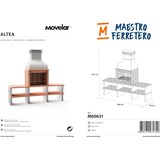 thumbnail of MF - Churrasqueira de Obra para Lenha e Carvão Modelo Altea (Cinza, Laranja - 268 x 70 x 255 cm) REF: M00631 - Uso Externo