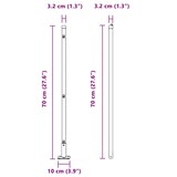 thumbnail of vidaXL Zaunpfosten 52 pcs Grau 3,2 x 3,2 x 70 cm