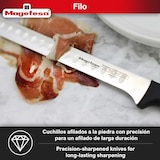 thumbnail of Magefesa Filo - Cuchillo Jamonero 25cm, Acero Inoxidable, Resistente, Estable, Mangos Modernos de Color Negro, Máxima Precisión, Afilado a la Piedra