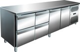 thumbnail of Gastro Edelstahl Kühltisch Kühltheke 2 Türen / 4 Schubladen 616 L -2/+8°C