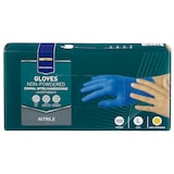 thumbnail of METRO Professional Luvas descartáveis, nitrilo, sem pó, tamanho L, azul, 100 unidades