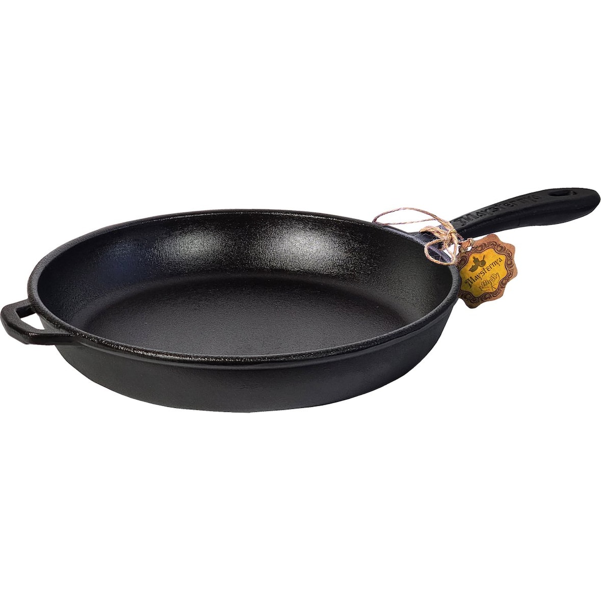 Frigideira em ferro fundido - ø 22 x 4 cm - Panela em ferro fundido para todas as fontes de calor - Cabo de metal - Sem PFAS - Preto