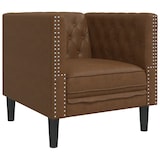 thumbnail of vidaXL Chesterfield-Sessel Braun Kunstleder in Wildleder-Optik